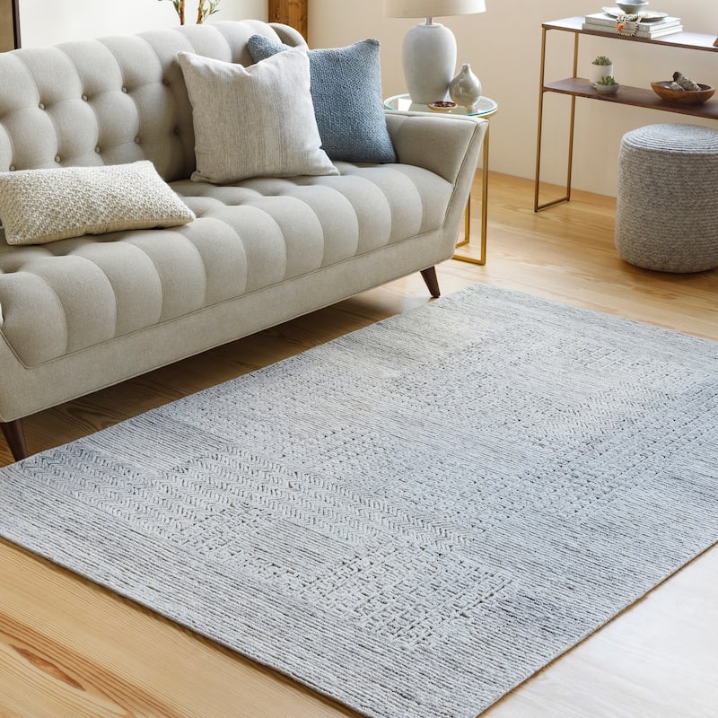 Artistic Weavers Isaaku Handmade Modern Textured Area Rug - 8' x 10' - Grey Multi
