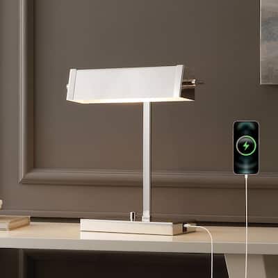 SAFAVIEH Rylan 17-inch Metal Table Lamp with USB Port - 7"W x 14"D x 17"H
