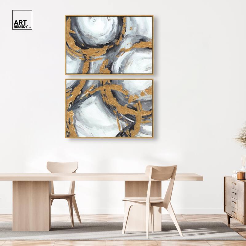 Love Circles Canvas Set of 2 by Art Remedy