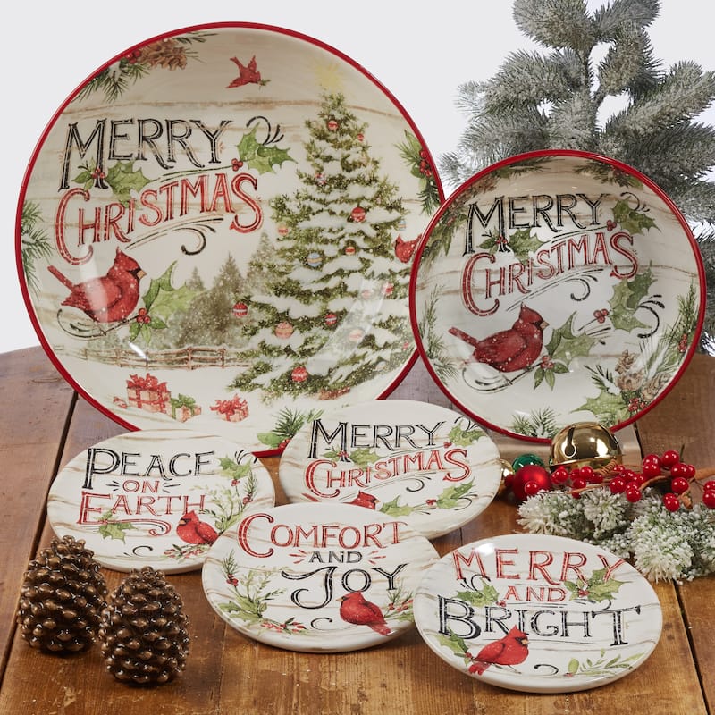 Certified International Evergreen Christmas 16 oz. Mugs (Set of 4)