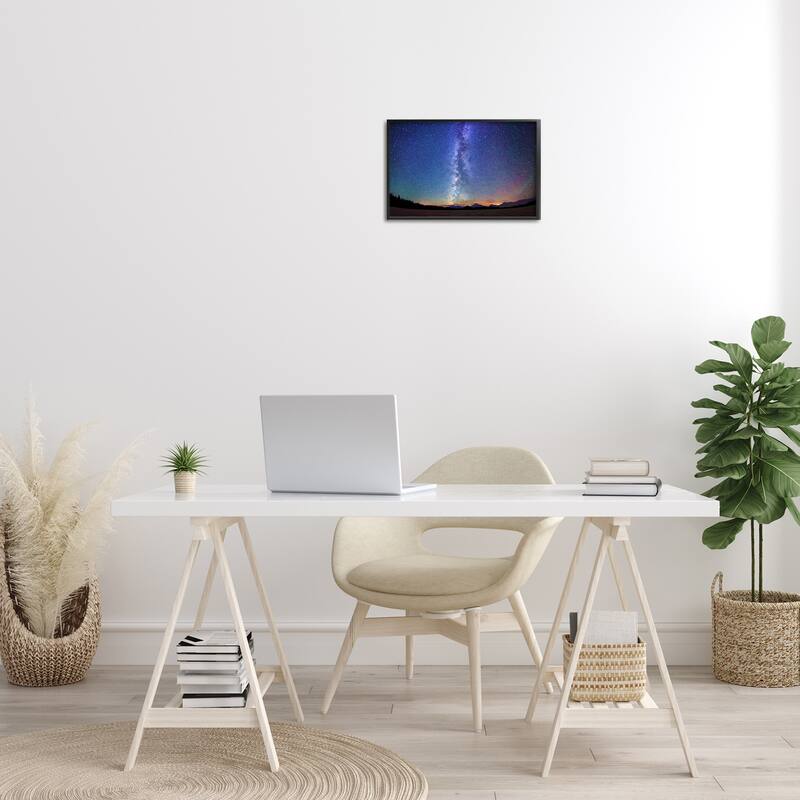 Stupell Milky Way Stars over Earth Framed Giclee Art Design By Royce Bair