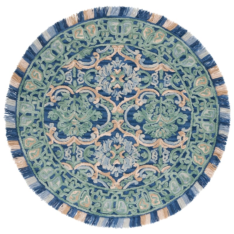 SAFAVIEH Handmade Blossom Parthenia Floral Wool Rug