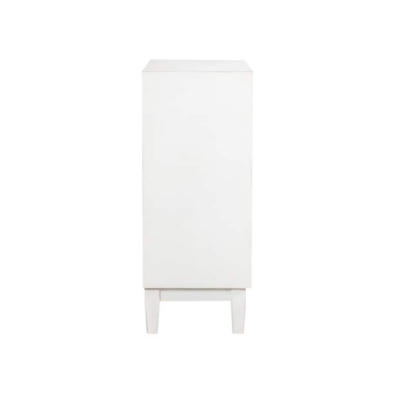36 Inch Rectangular 2 Door Accent Cabinet Console, Single Shelf, White