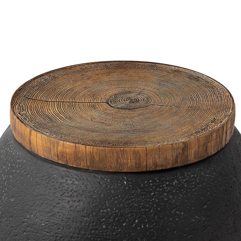 COSIEST Faux-Wood Top Side Table