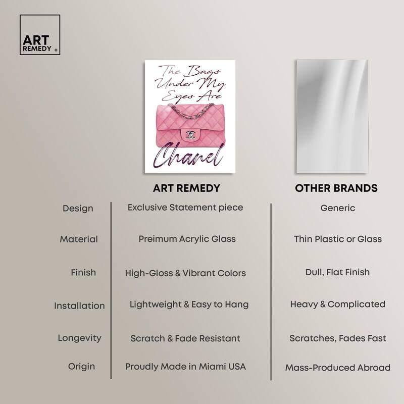 The Bag Under my Eyes Acrylic by Art Remedy, Ready to Hang