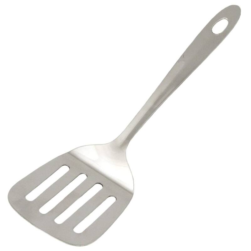 Chef Craft 9.5" Stainless Steel Slotted Serving Turner Spatula with Sleek Mirror Finish - 3 Pack