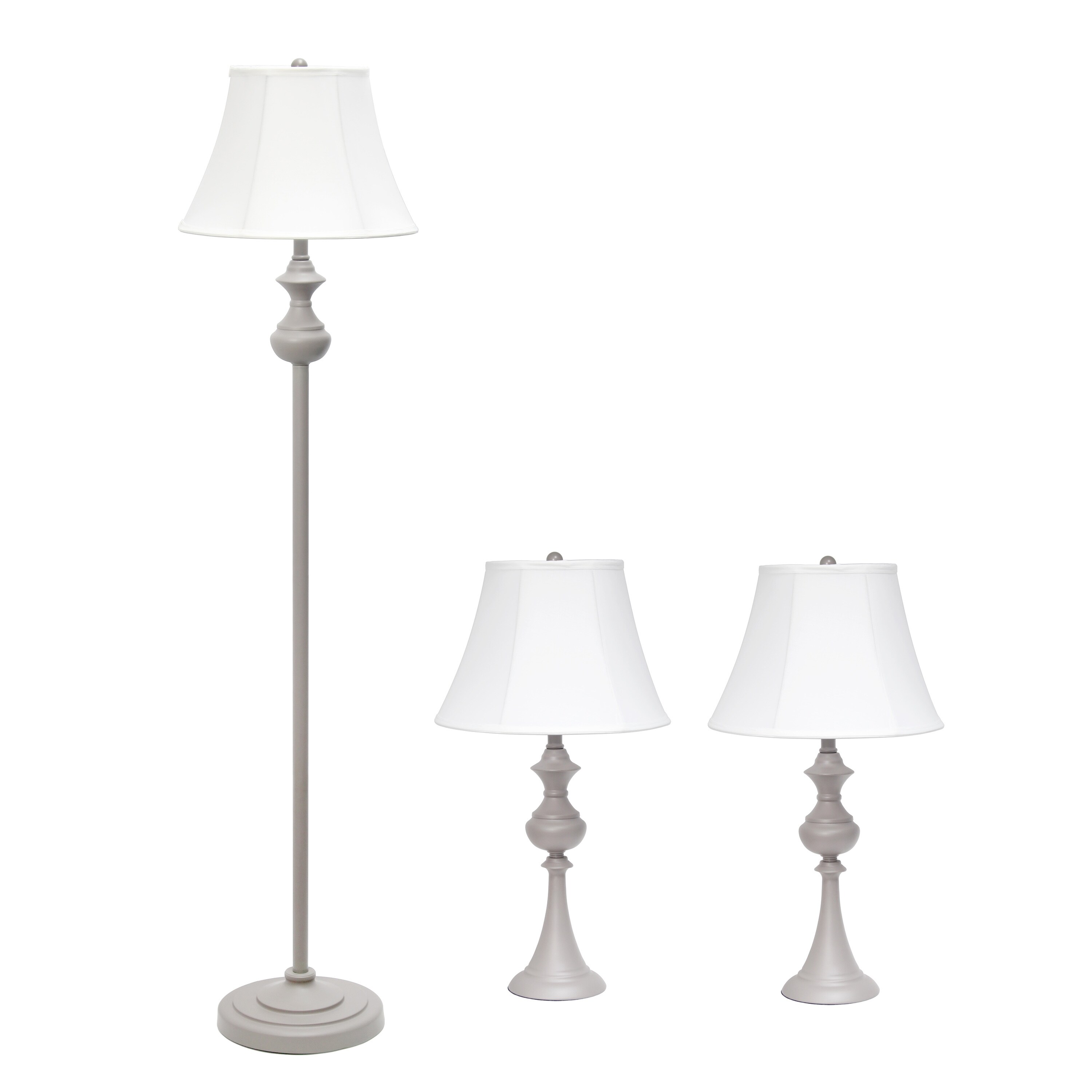 Floor lamp and top table lamp set
