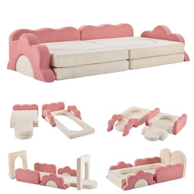 12PCS Fold Out Kids Couch Modular Kids Couch For Playroom