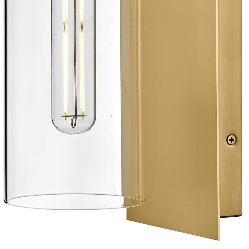 Lark 83370 Lane 13" Tall Hardwired or Plug-In Wall Sconce with Clear