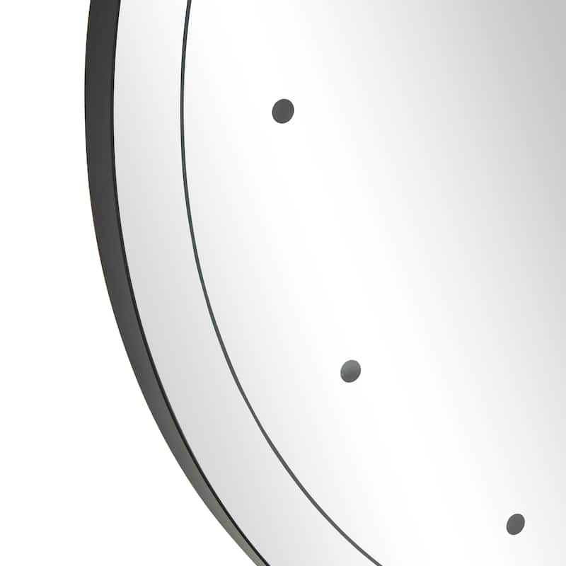 Glass LED Decorative Wall Clock with Black Clocks Hands and White Numbers - Multi Colored - Roche River Decor