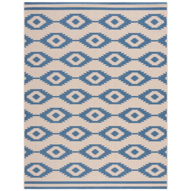 Martha Stewart Hakima Contemporary Rug - 6'7" x 9' - Blue/Creme