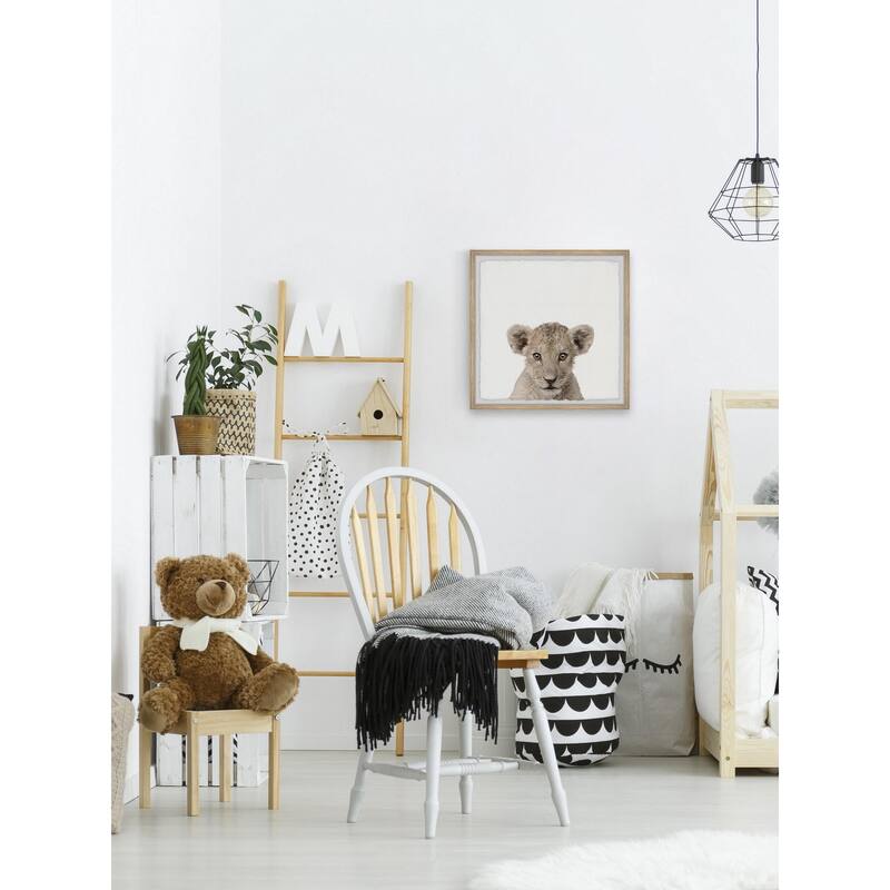 Cub in White Framed Wall Art, Elegant Home Touch - Sophisticated Artwork for Refined Décor