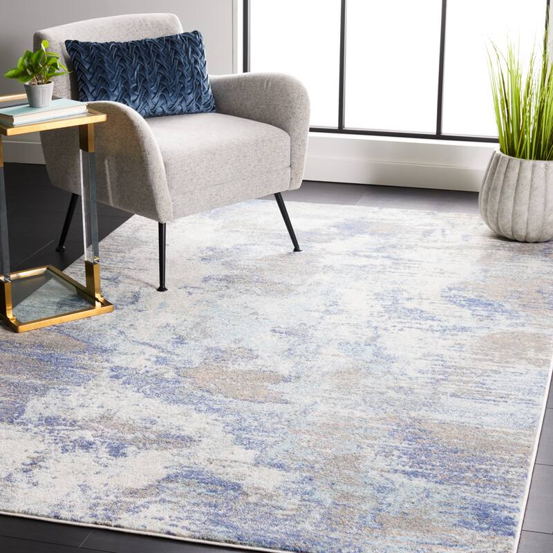 SAFAVIEH Skyler Egzona Modern & Contemporary Rug - 5'5" x 7'7" - Light Blue/Grey