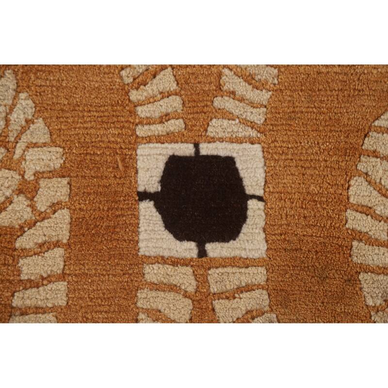 All-Over Nepalese Oriental Large Rug Hand-knotted Wool Carpet - 10'9" x 15'0"