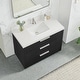 preview thumbnail 68 of 96, Santarem Single Vanity with Pure White Quartz Stone Top without Mirror
