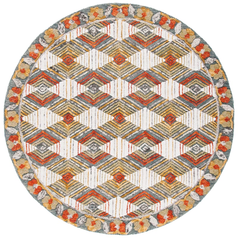 SAFAVIEH Handmade Trace Latoya Geometric Wool Rug