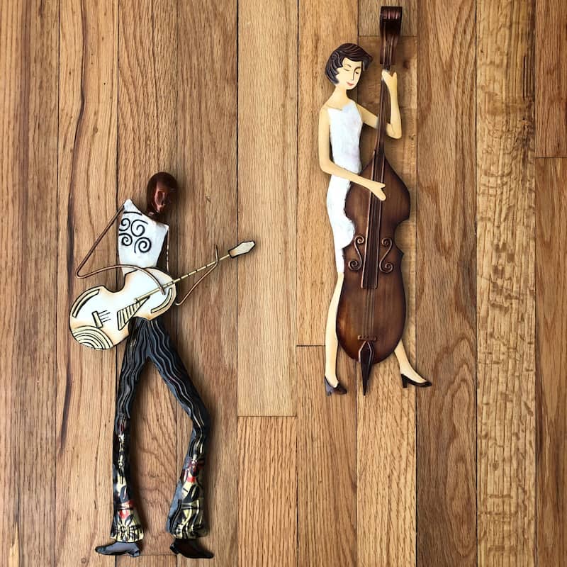 Handmade Guitar Player Wall Decor (Philippines) - 1 x 7 x 14