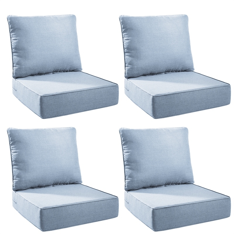 Pocassy 6 Inch Patio Chair Cushions Set 24x24x6 Inch Indoor/Outdoor Seat Cushion