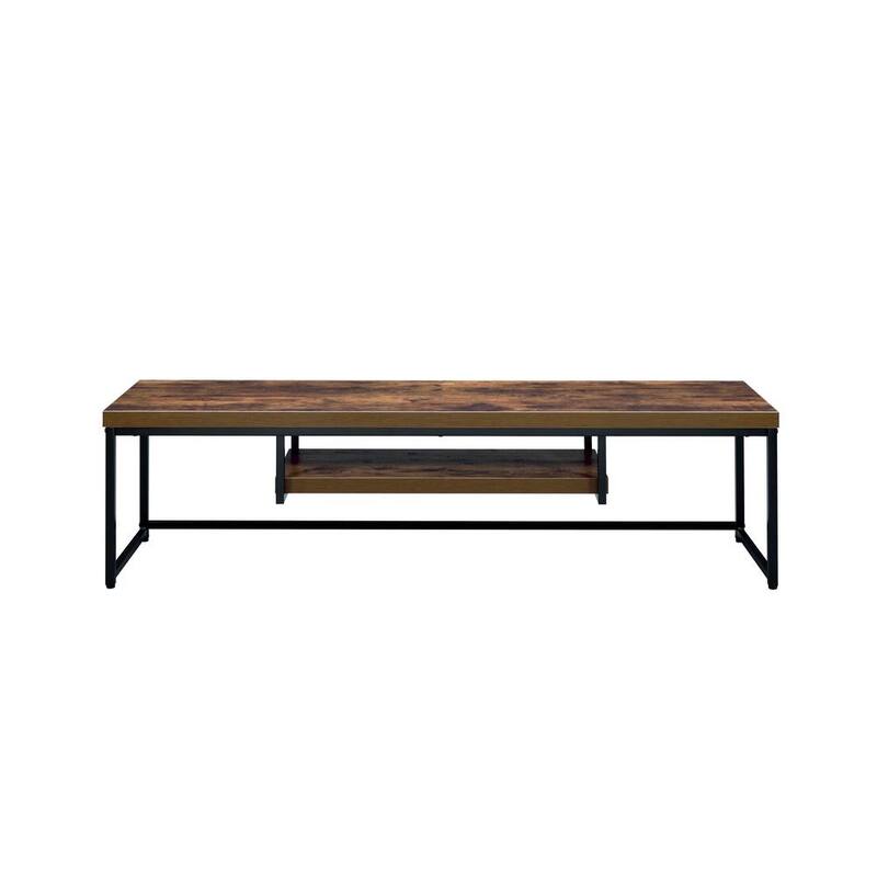 59" Industrial TV Stand with Storage Shelf & Metal Legs for Living Room