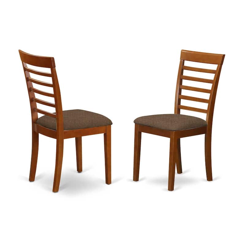 Coastal Kitchen Table Set - 42" Round Table with Drop Leaves & 4 Ladder Back Chairs