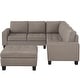 preview thumbnail 13 of 17, Sectional Corner Sofa L-shape Couch Space Saving with Storage Ottoman & Cup Holders Design for Large Space Dorm Apartment