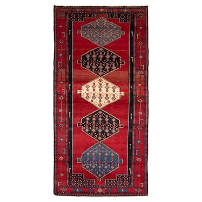 ECARPETGALLERY Hand-knotted Kayseri Red Wool Rug - 4'1 x 8'6