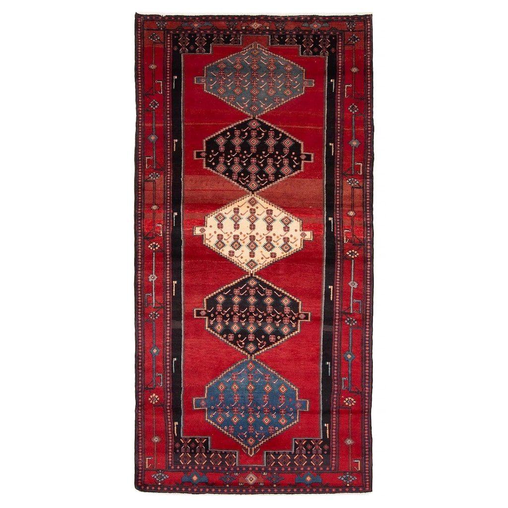 ECARPETGALLERY Hand-knotted Kayseri Red Wool Rug - 4'1 x 8'6