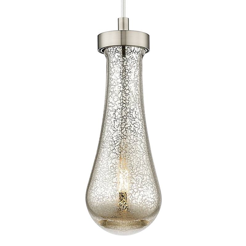 Innovations Lighting 451-1P-G451-4ME Owego 11" Tall Mini Pendant with - Satin Nickel