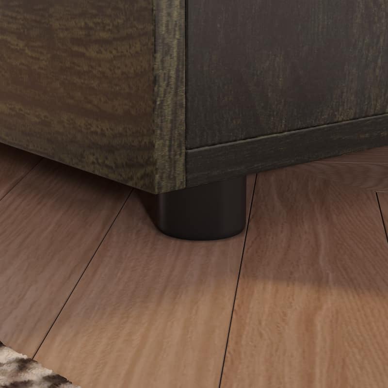 Nightstand Bedside Table Wood 2-Drawer End Table White/Brown