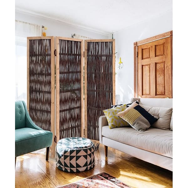 3 Panel Kirkwood Room Divider With Interconnecting Branches Design