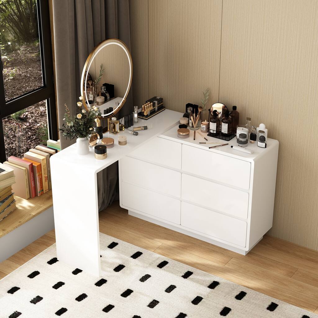 Multi-Functional Furniture Makeup Vanity,Storage,Desk, Dresser Chest