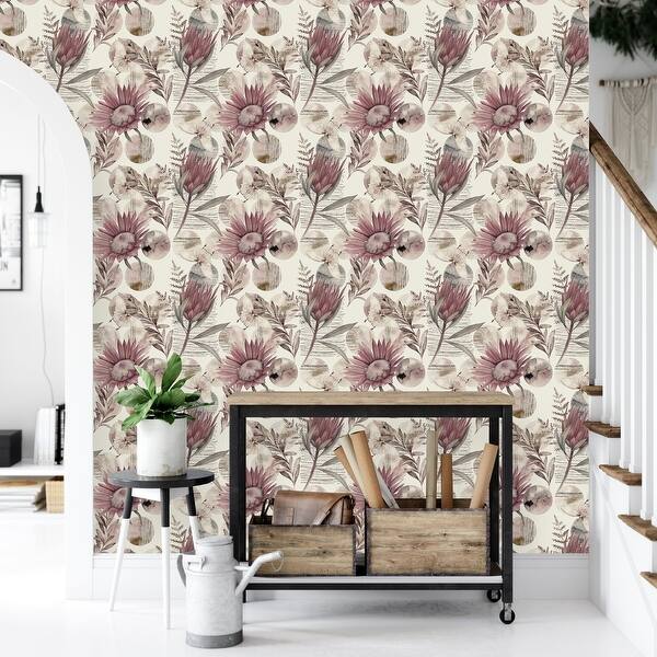 Protea Wallpaper Peel and Stick and Prepasted - Bed Bath & Beyond ...