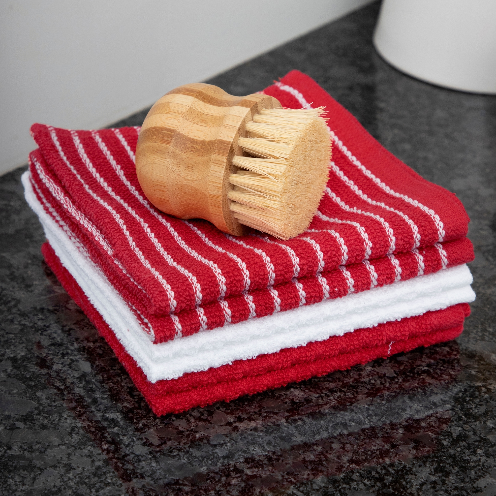 RITZ Cotton Terry Horizontal Stripe Bar Mop Dish Cloths (Set of 6) - Bed  Bath & Beyond - 34427929