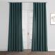 Exclusive Fabrics Italian Faux Linen Curtain (1 Panel) - 50 X 108 - Empire Green
