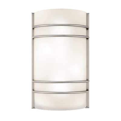 Access Lighting Artemis - Dimmable LED Wall Fixture - Brushed Steel - Opal