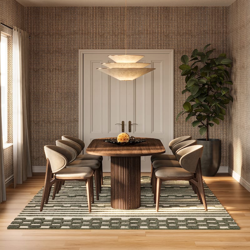 Carmeon Hamilton Nubi Bohemian Striped Hand Woven Rug