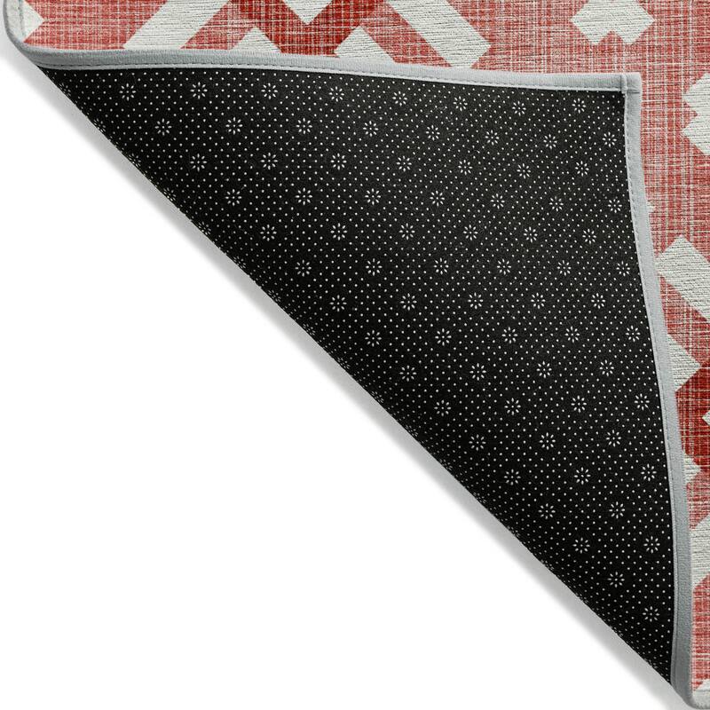 Machine Washable Indoor/ Outdoor Chantille Contemporary Trellis Rug