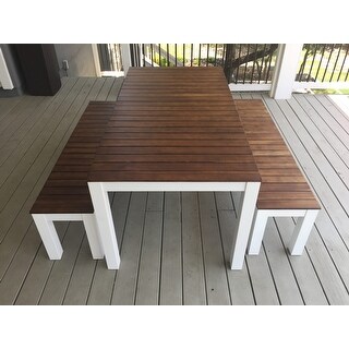 Bali Outdoor 3-piece Wood Picnic Set by Christopher Knight Home