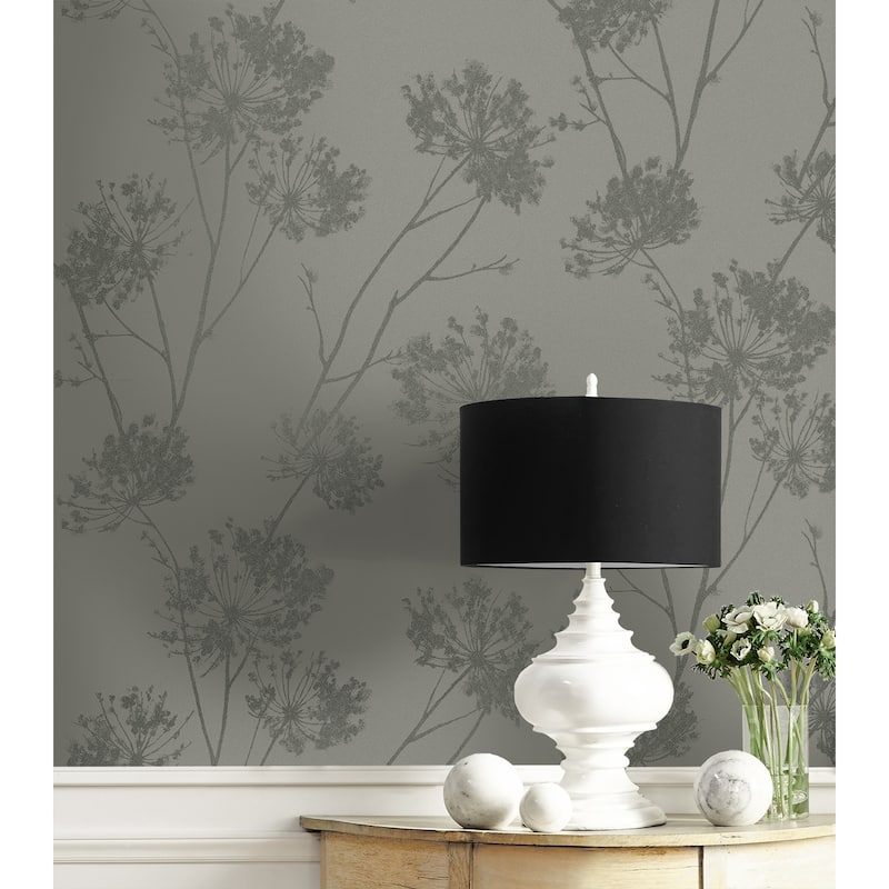 Seabrook Designs Wild Grass Glass Beaded Unpasted Wallpaper