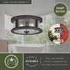 preview thumbnail 6 of 7, Vaxcel Lighting Cumberland 2 Light 13" Wide Outdoor Flush Mount Drum