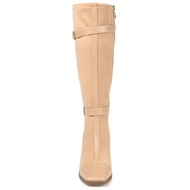 Journee Collection Wide Calf Women's Gaibree Boot - Medium - Beige - 9