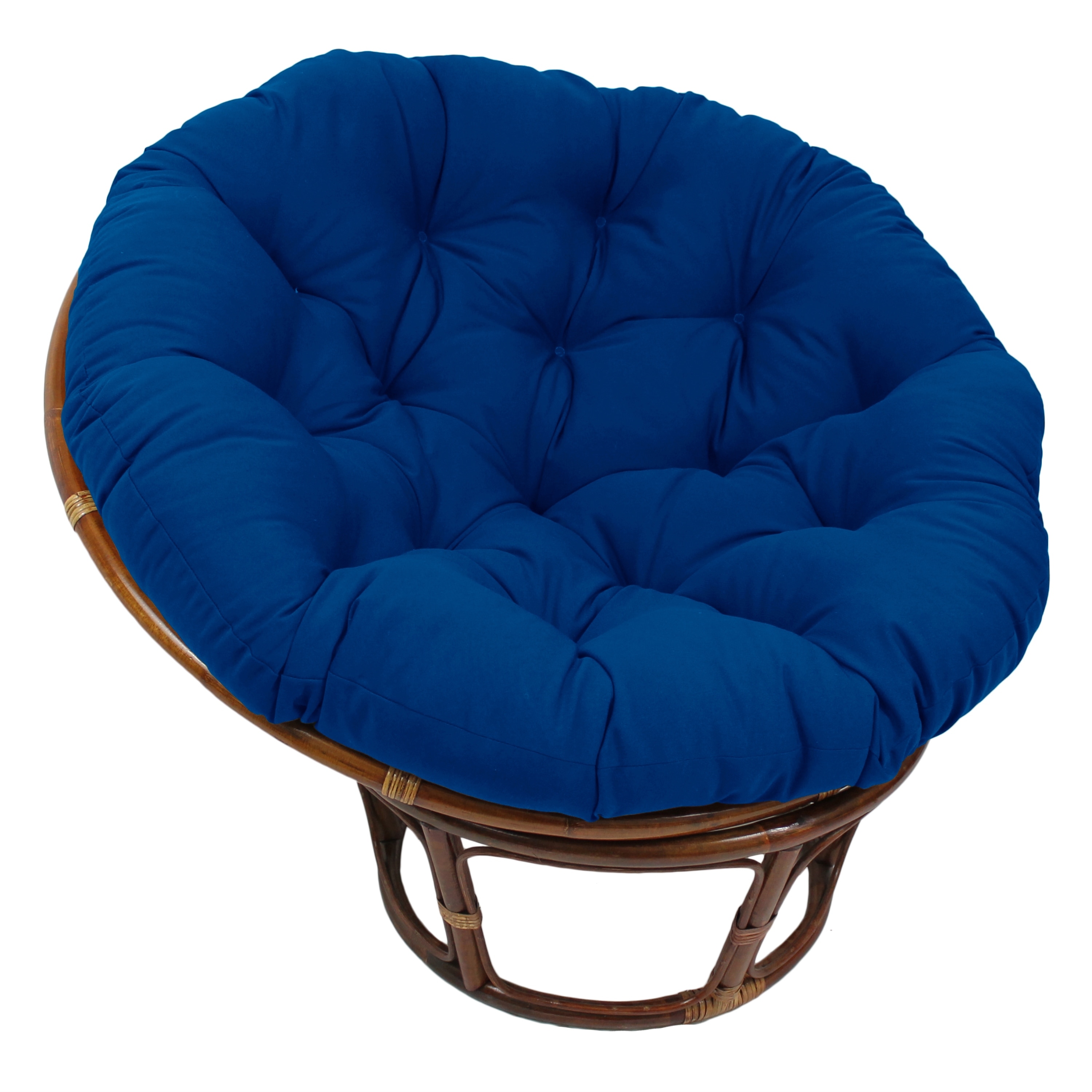 48 x 48 x 4 Outdoor Papasan Chair Cushion Wedge Wood Blue - Sorra Home