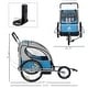 preview thumbnail 3 of 5, Aosom 2 in 1 Double Child Bike Trailer and Stroller