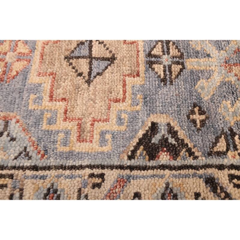 ECARPETGALLERY Hand-knotted Jules Serapi Light Denim Blue Wool Rug - 2'6 x 7'10