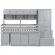 preview thumbnail 10 of 11, Twin Storage Wood Loft Bed with Under-Bed Desk, Drawers, Shelves Grey