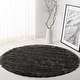 preview thumbnail 29 of 86, SAFAVIEH Handmade Paris Shag Danara 2.5-inch Thick Rug 4' x 4' Round - Titanium