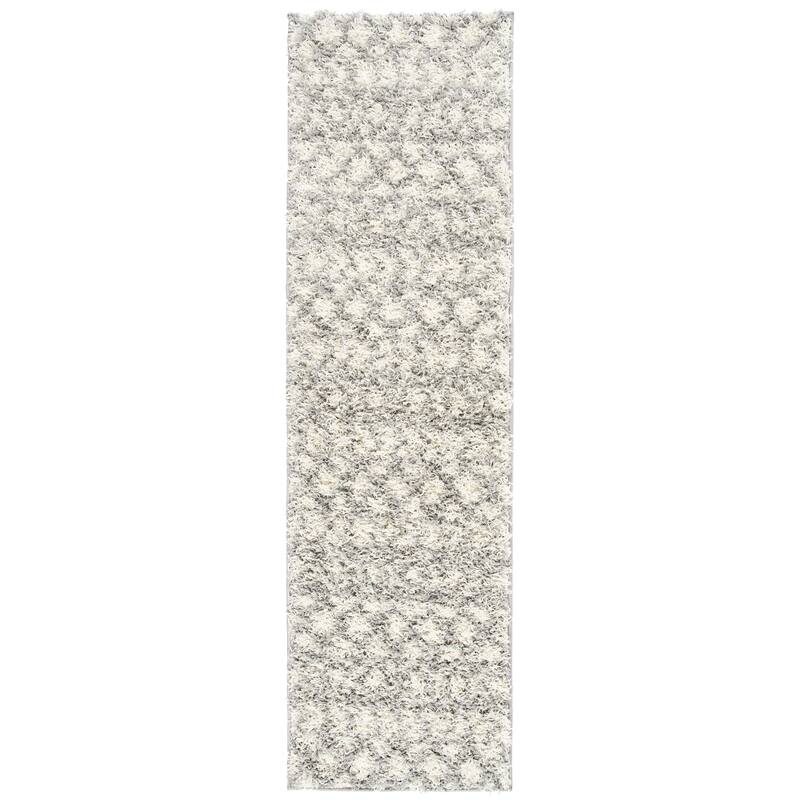 World Rug Gallery Trellis Geometric Plush Shag Area Rug