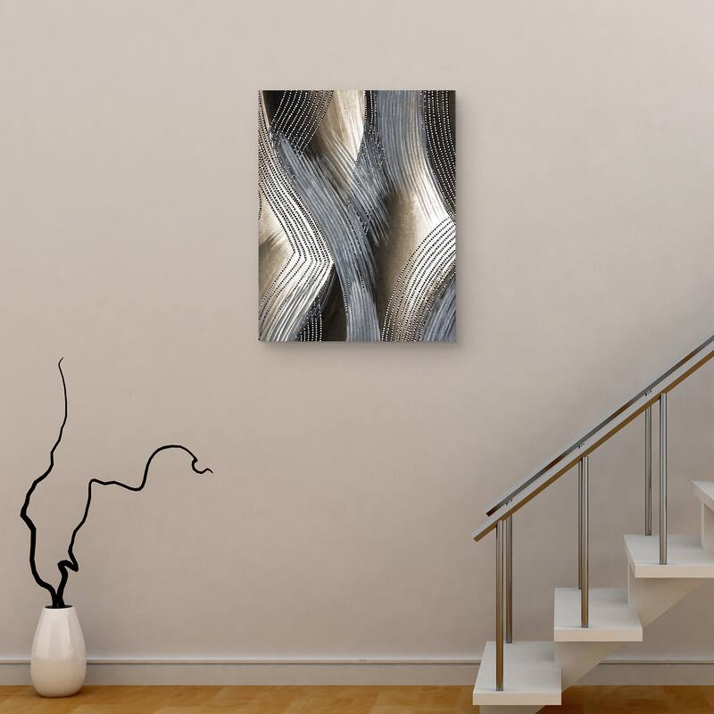 Gilded Strokes REV by Belle Maison Canvas Art Print