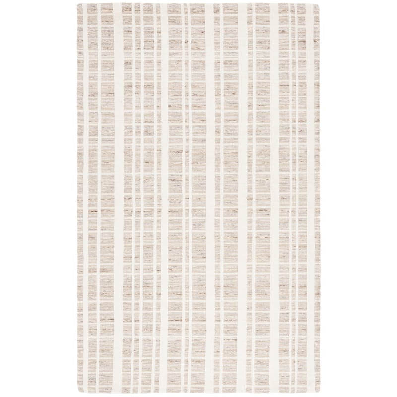 SAFAVIEH Hand-Loomed Fifth Avenue Sevdie Mid-Century Modern New Zealand - 3' x 5' - Ivory/Taupe