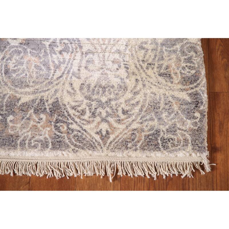 Striped Abstract Accent Rug Hand-Knotted Oriental Wool Carpet - 3'10"x 5'10"
